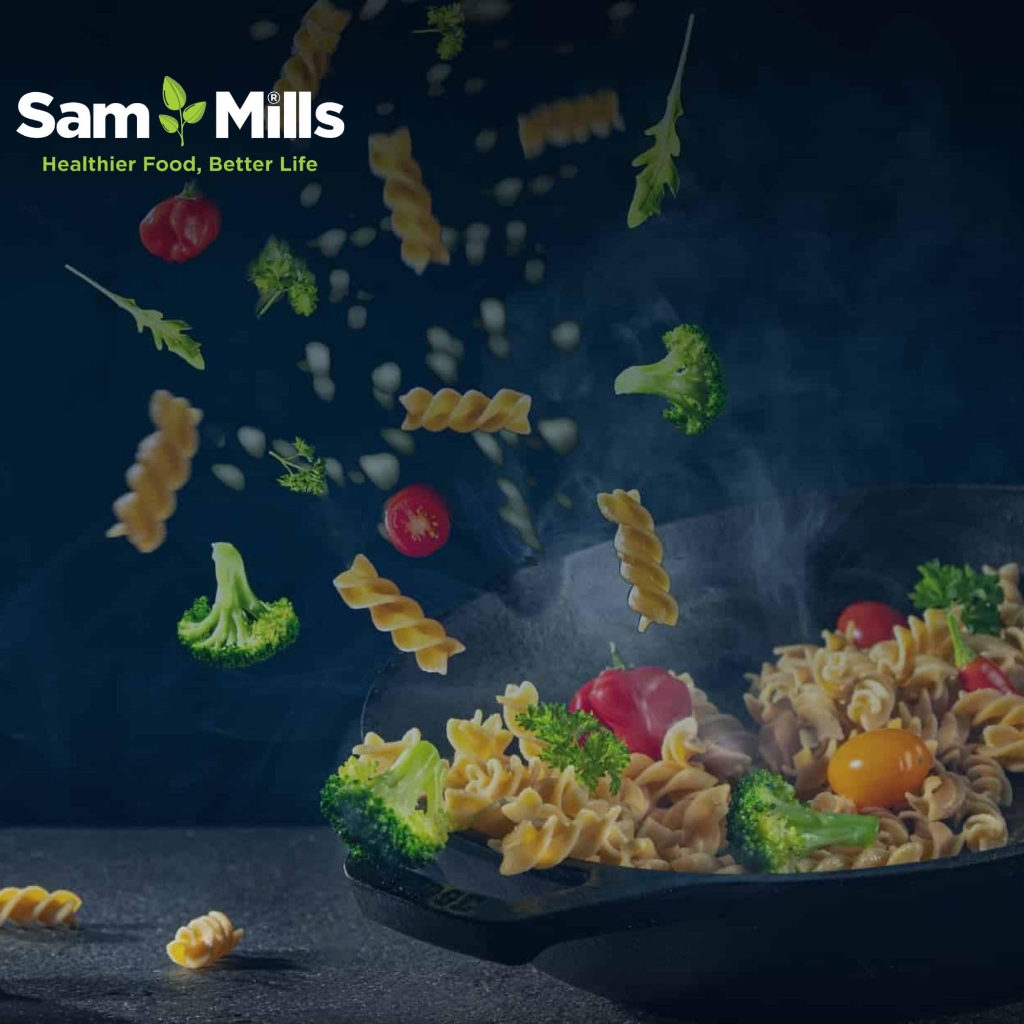 Sam Mills - Fussilli de Lenteja Roja y Guisante Amarillo - 250 g - Sin Gluten - Ideal para Dietas Veganas - Pasta de Legumbres - Alto Contenido en Fibra y Proteína