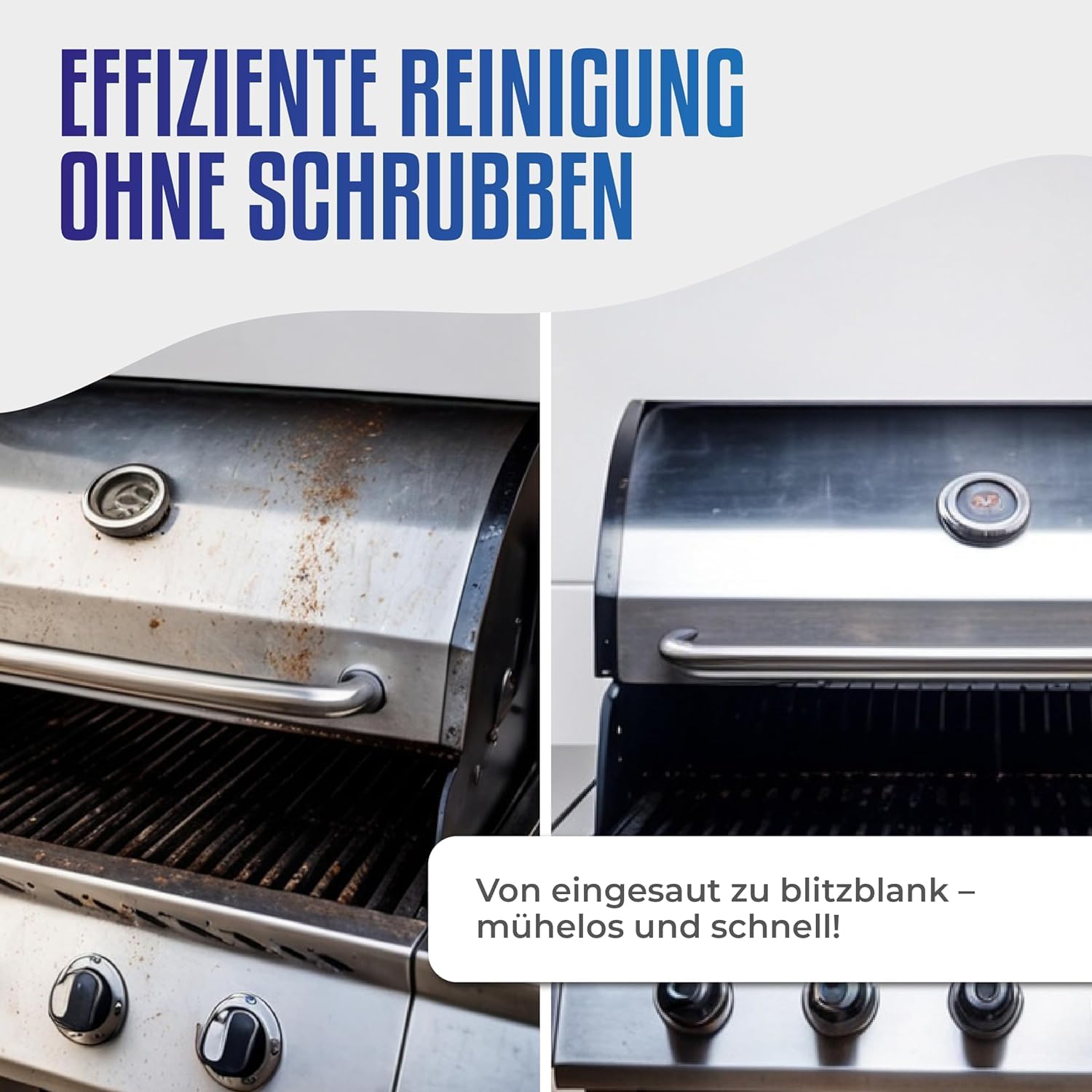 Fettlöser – Starke Fettentfernung perfekt für den Grill bei Verschmutzungen durch Fett, Eiweiß & Stärke – Vielseitig Einsetzbar auf Edelstahl, Aluminium und Kunststoff 500ml