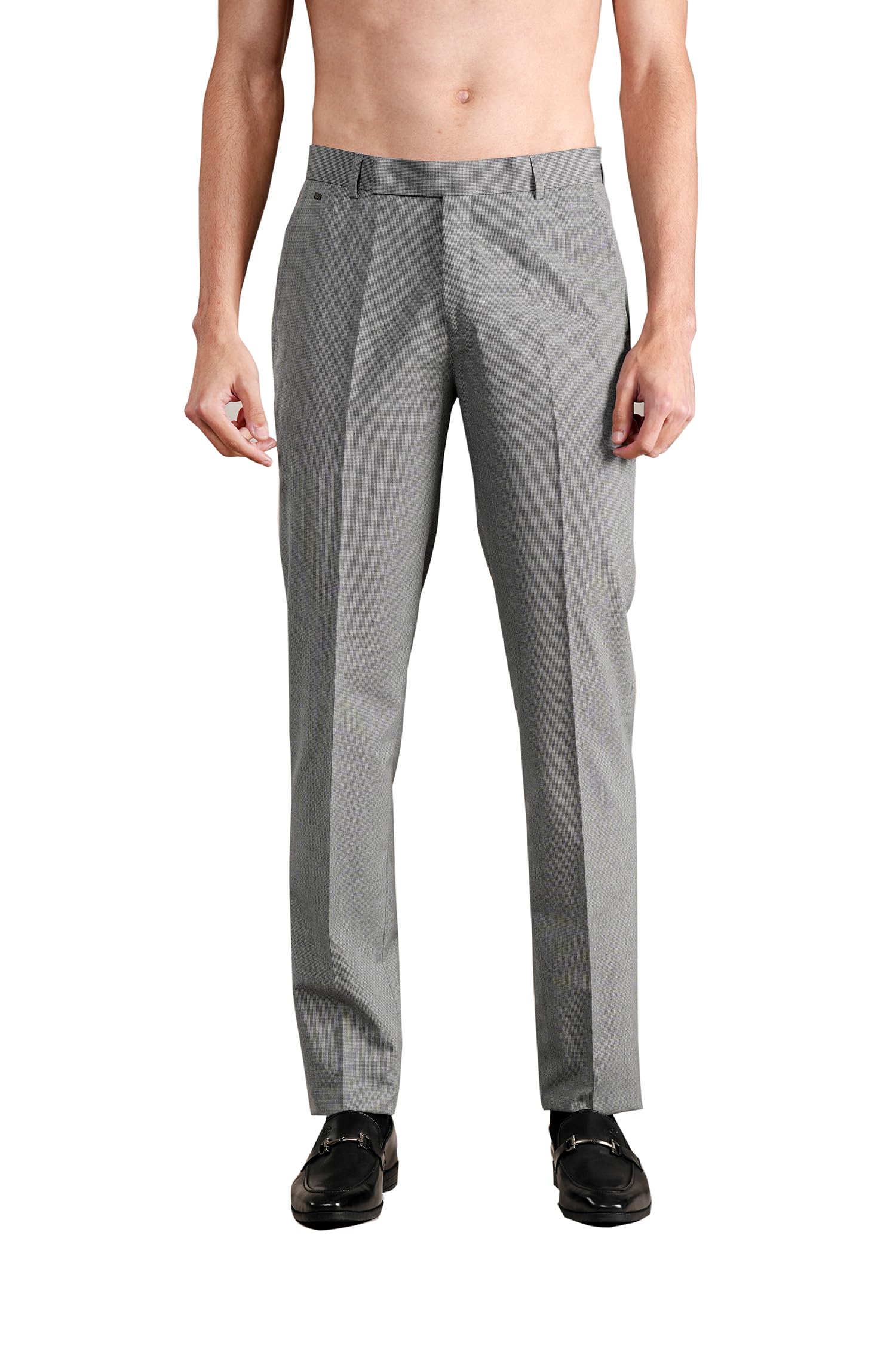 cantabil Men Self Design Non Pleated Regular Fit Mid Rise Formal Trousers for Men | Formal Pants for Men | Formal Wear Regular Fit Trousers for Men (P_MTRF00194A)-picture-27