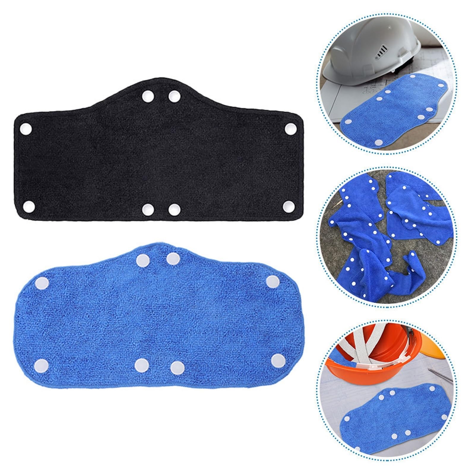 Fodera della Fascia antisudore for elmetto in Cotone | Nero/blu, 18 pezzi. Costruzione: fodera assorbente del sudore, ignifuga, ventilata for elmetto protettivo