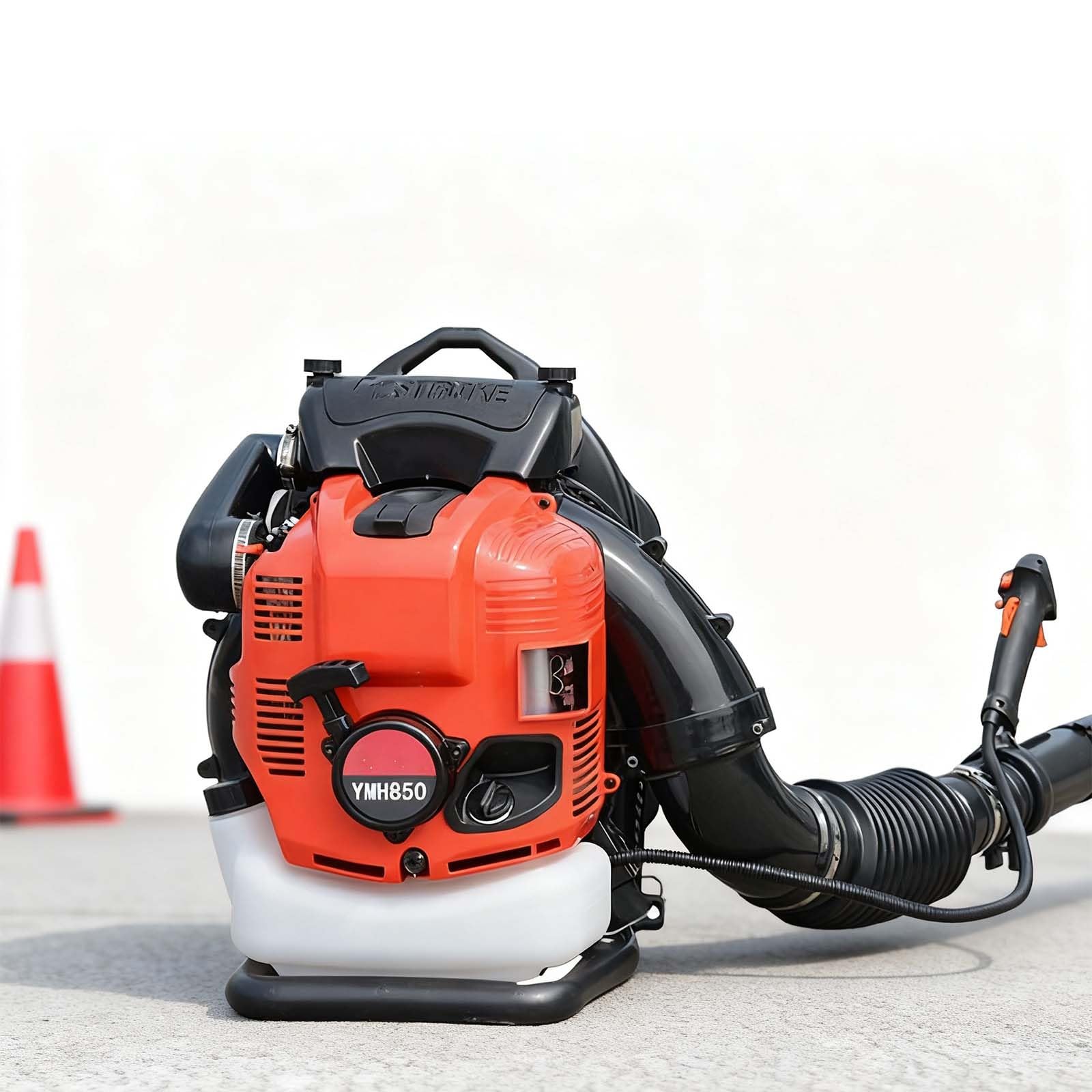 Soplador De Mochila De Gasolina De 4 Tiempos Silencioso con Depósito De Gran Capacidad Y Sin Necesidad De Mezcla, Ideal para La Limpieza Diaria De Exteriores(Red)