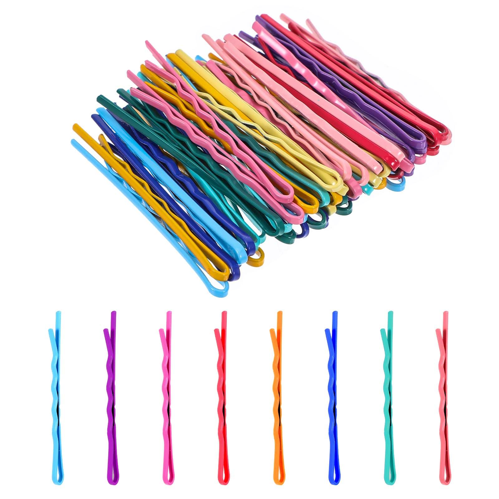 Colorful Bobby Pins, 50pcs 2.2 Inch Mini Hair Pins Metal Hair Clips