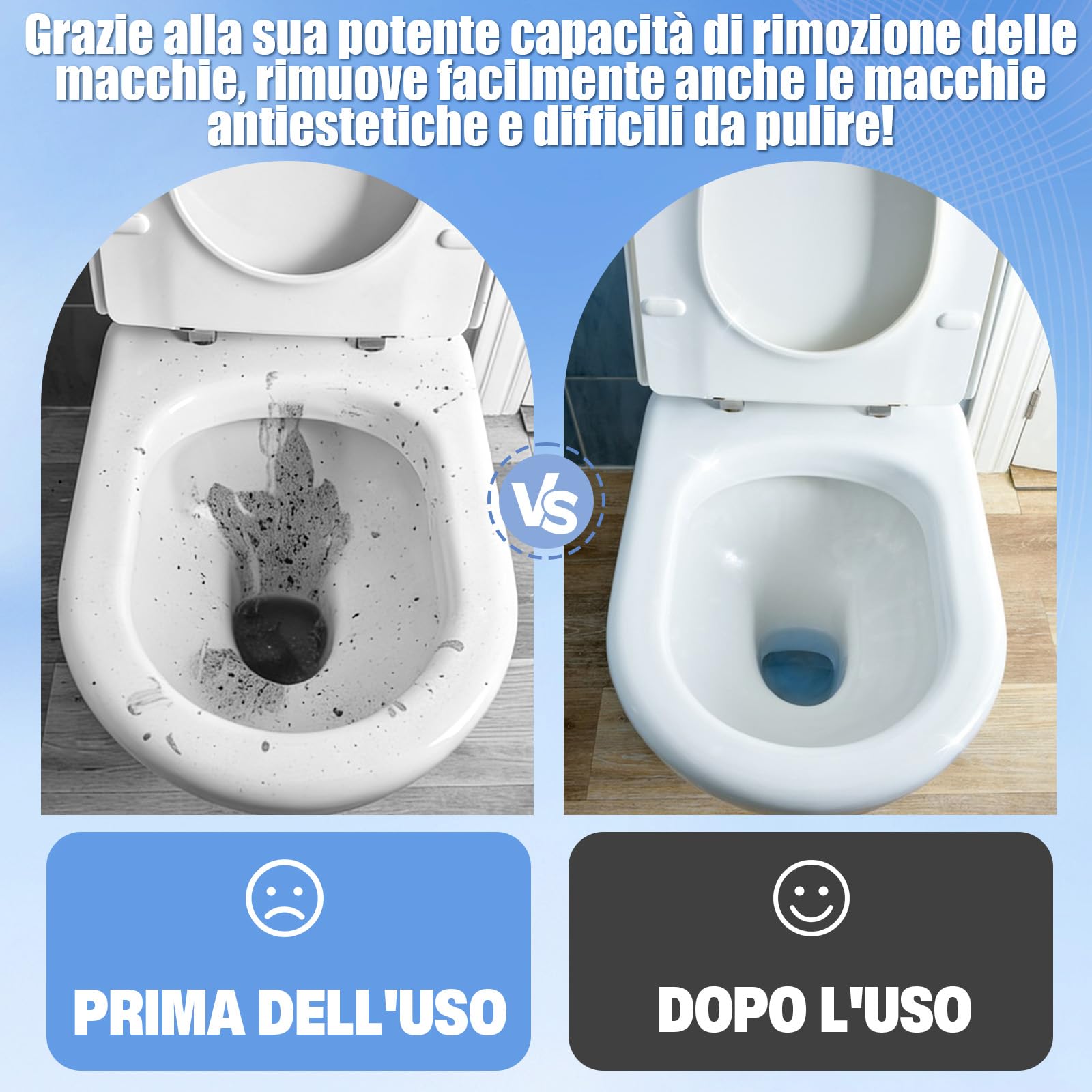 Scettar Pietra Pomice per WC, 6 Pezzi Pietra Pomice Naturale Pulizia con Manico, Pomice a Testa Tonda Può Essere Utilizzato per Pulire Le Macchie in Bagni, Toilette, Lavello (Grigio Blu)