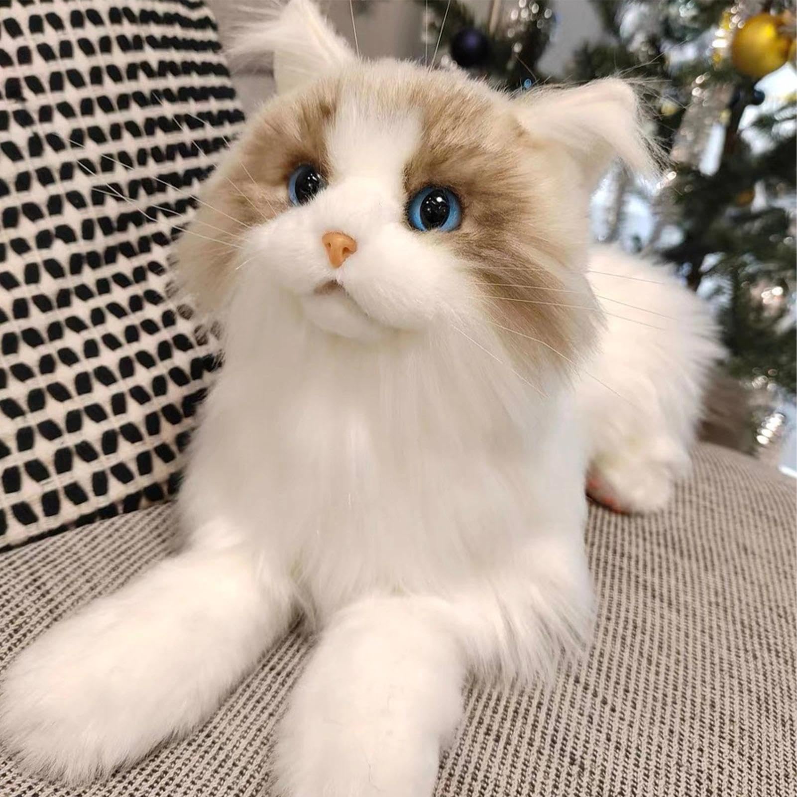 Realistyczna zabawka ragdoll kot, śliczna pluszowa zabawka