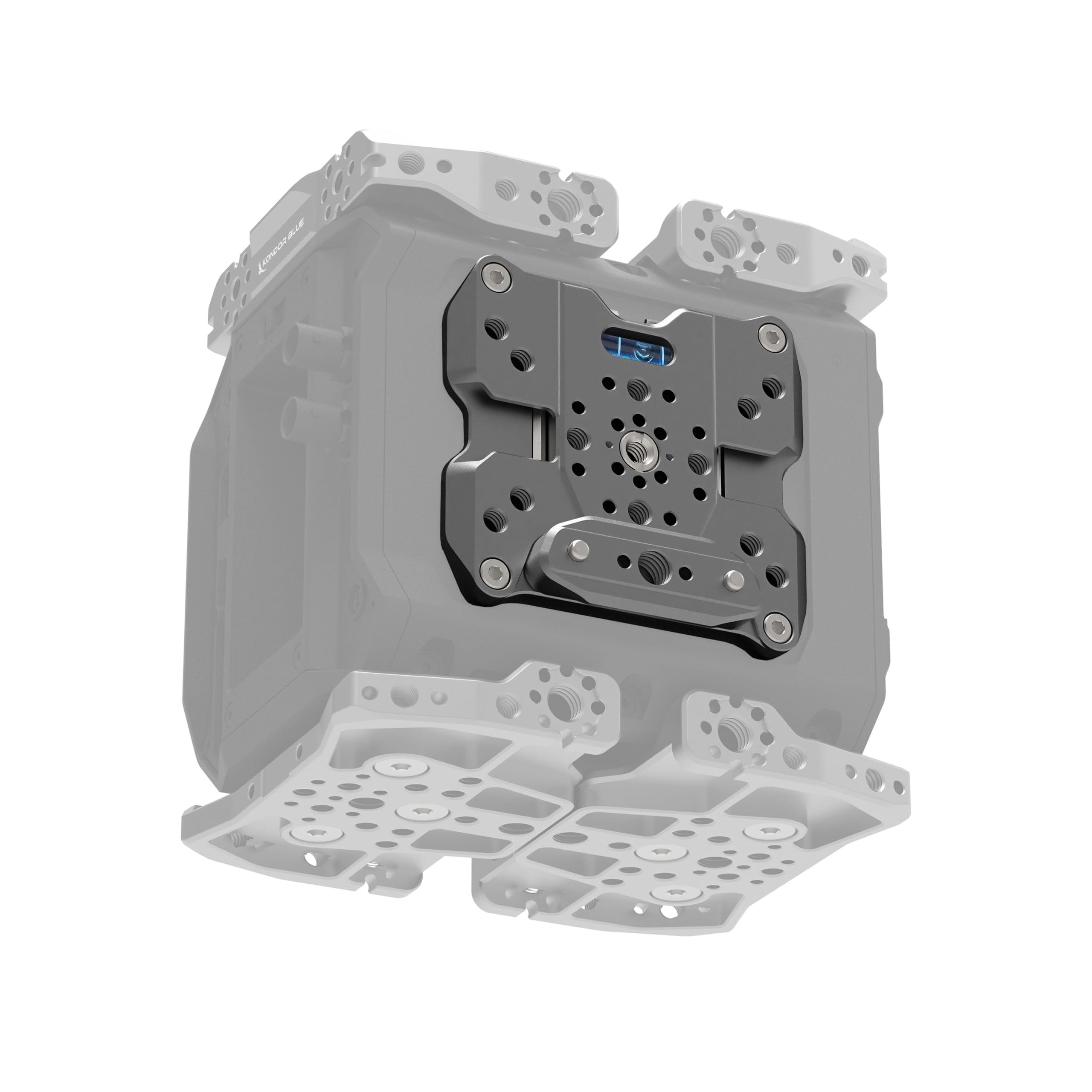 KONDOR BLUE | Side Level Plate Compatible with Blackmagic Pyxis | Modular cage System, Dual Cold Shoes, Removable Safety-pin NATO, & Built for Adaptability on The go | Space Gray