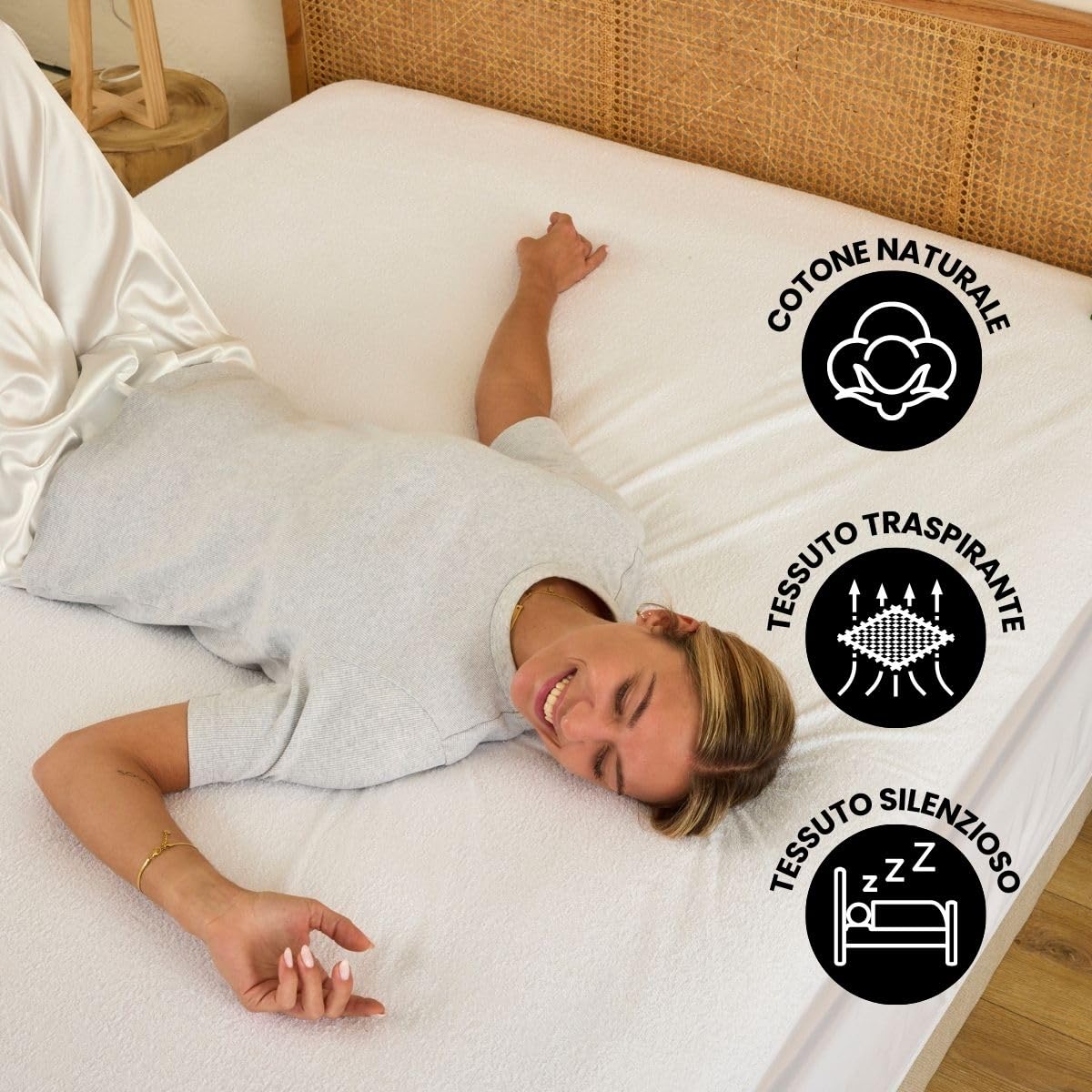 Dreamway - Coprimaterasso Singolo Impermeabile 80 x 200 x 30 cm, Morbido, Certificato OEKO-TEX, Proteggi Materasso, Traspirante, Lavabile a 60°C, Stile Montato Tutto Intorno Elastico