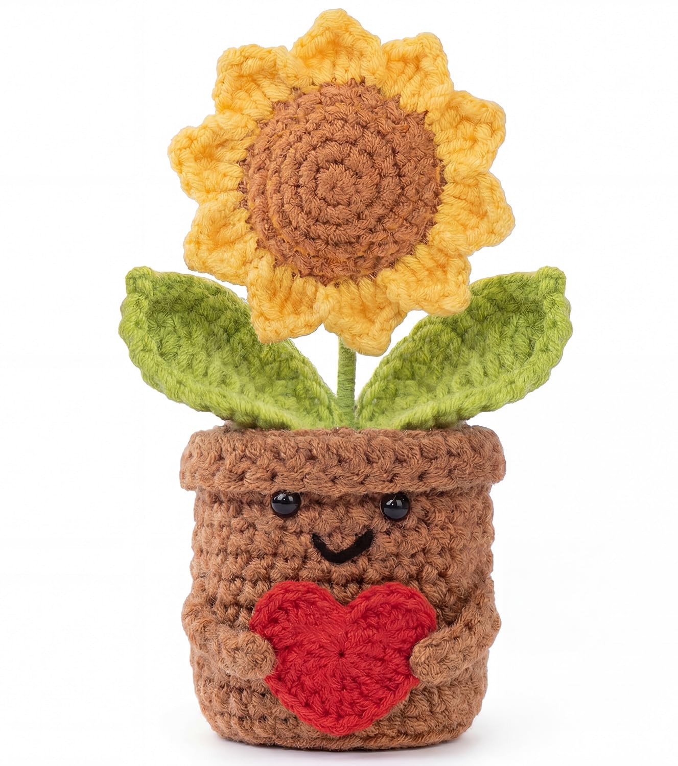 Aruigu Handmade Positive Sunflower Crochet Doll - “No Words… Just Hugs” – crochet gifts, Comfort Gift, Encouragement Present, Thinking of You Gift