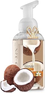 Foaming Hand Soap - Moisturizing Hand Soap with Aloe Vera & Essential Oils - Alcohol-Free Hand Wash in Vanilla Coconut scent - Scented Hand Wash for Kitchen or Bathroom - Free Flawless Crystal Bracelet