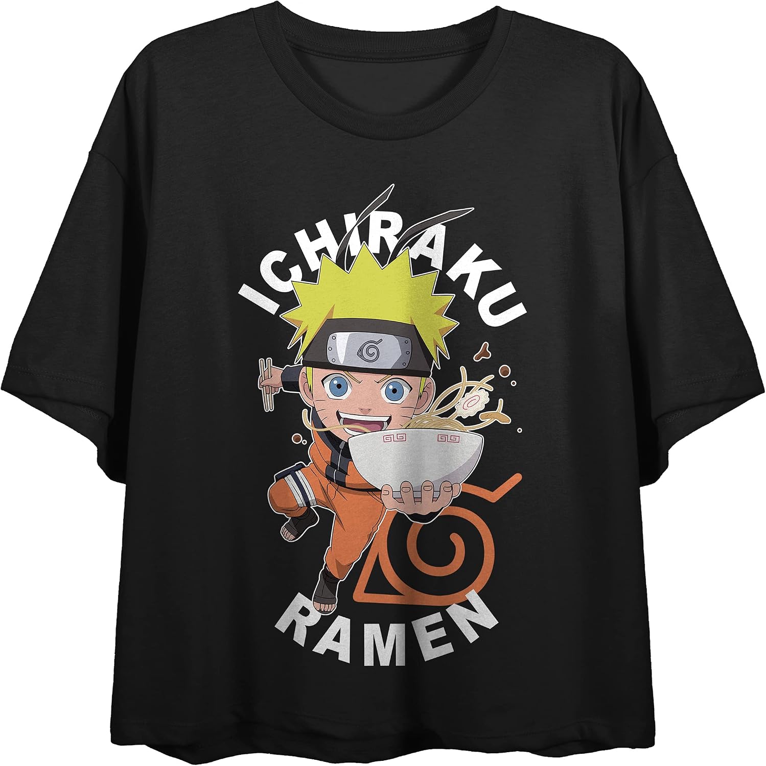 Naruto Shippuden Ichiraku Ramen Women's Black Crop-