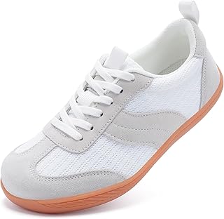 Breite Barfußschuhe Damen Barfuss Schuhe mit Breiter Zehenbox Zero Drop Leichtgewicht Atmungsaktive Sneaker für Fitness Joggen Alltag Damen Laufschuhe