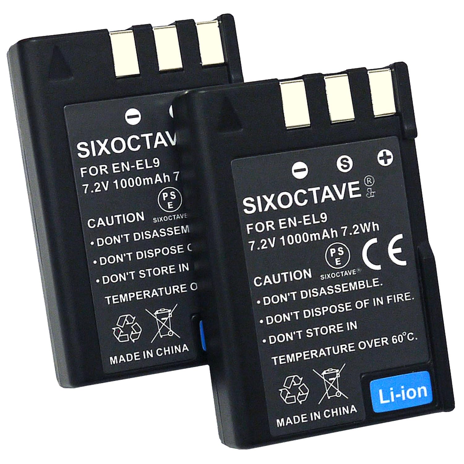 Amazon | SIXOCTAVE 2個セット EN-EL9 EN-EL9a ニコン 互換バッテリー