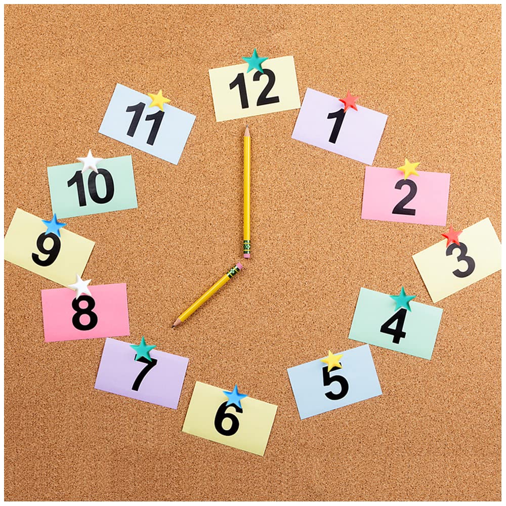 100 Bunte Reißzwecken In Sternform – Aus Kunststoff & Metall, Dekorativ Für Pinnwände, Kalender & Foto-Wände