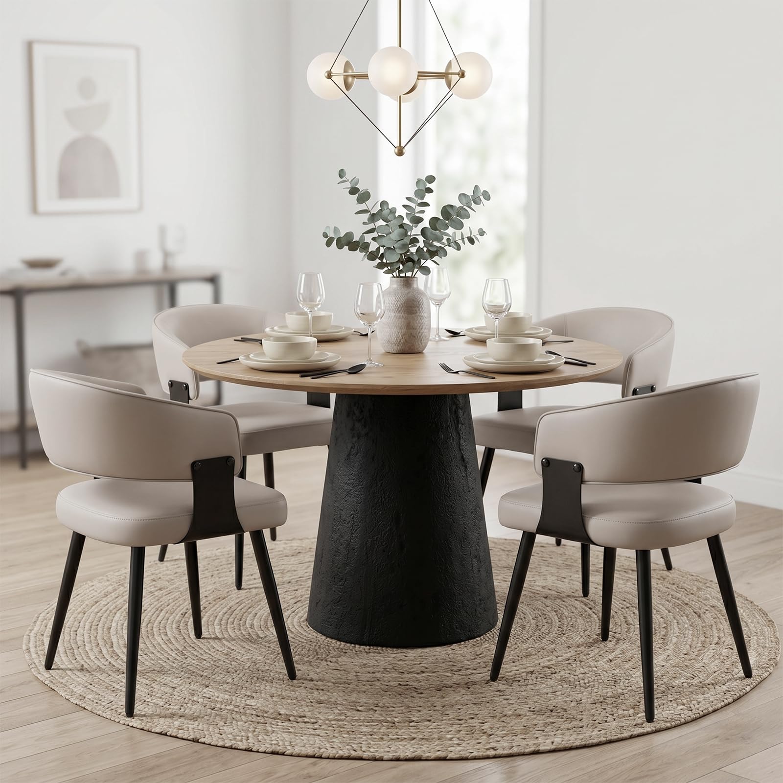 IZXGS Modern Faux Leather Chairs