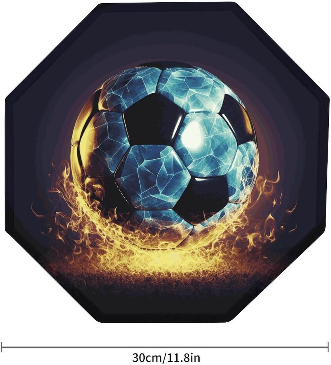 Ctagon Metal Sign for Home, Modern Display Plate for Kitchen, Cool Soccer Ball Plates Accent Hanging Wall Decorations 3PCS for Living Room, Bedroom, Hallway, Hotel