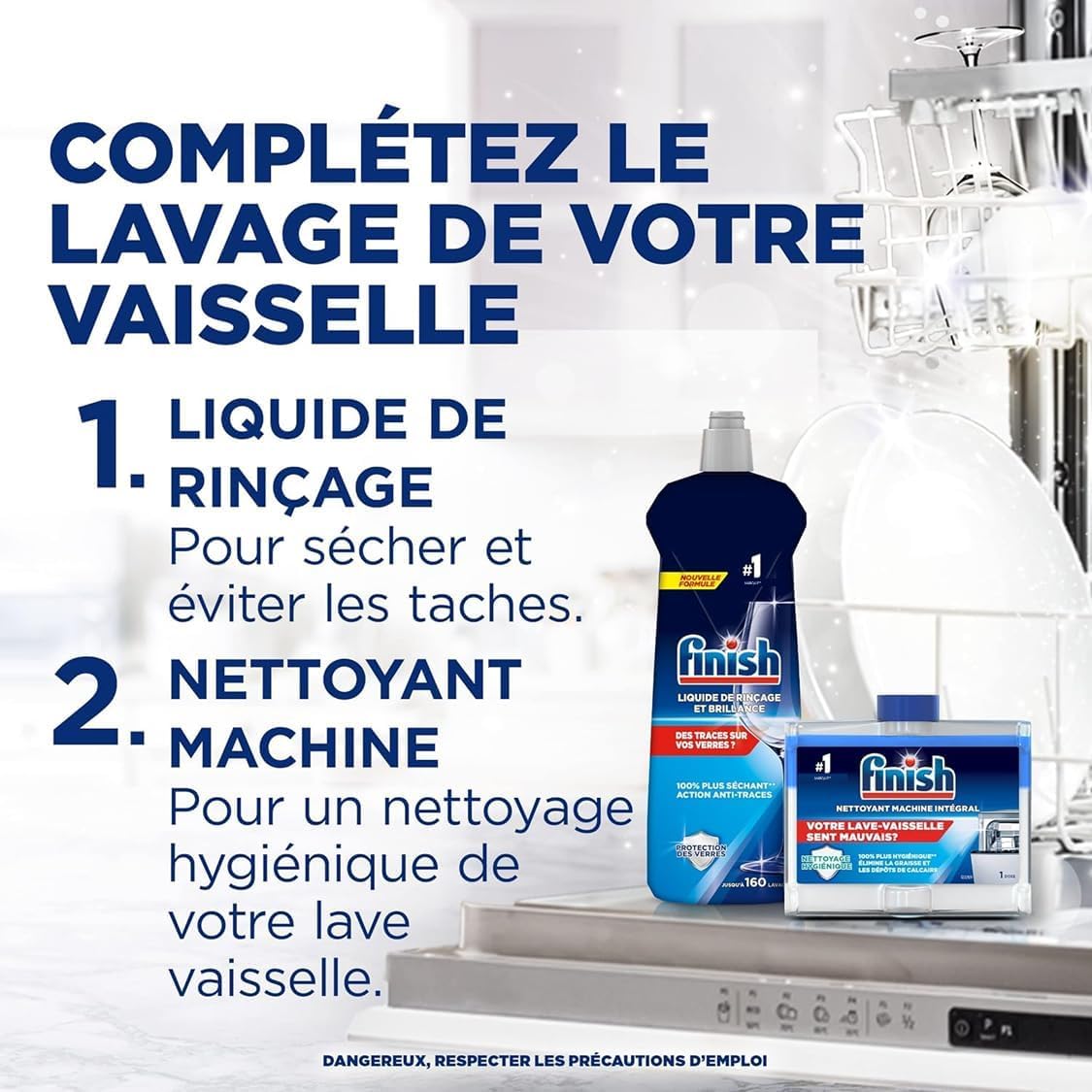 Finish Liquide de Rinçage Brillance et Séchage 800 ml - Lot de 3