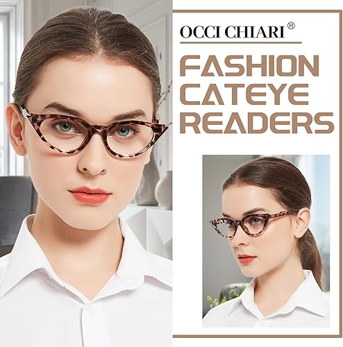 Miniatura 2 de OCCI CHIARI Gafas de lectura Cateye para mujer, elegantes lectores 100, 125, 150, 175, 200, 225, 250, 275, 300, 350