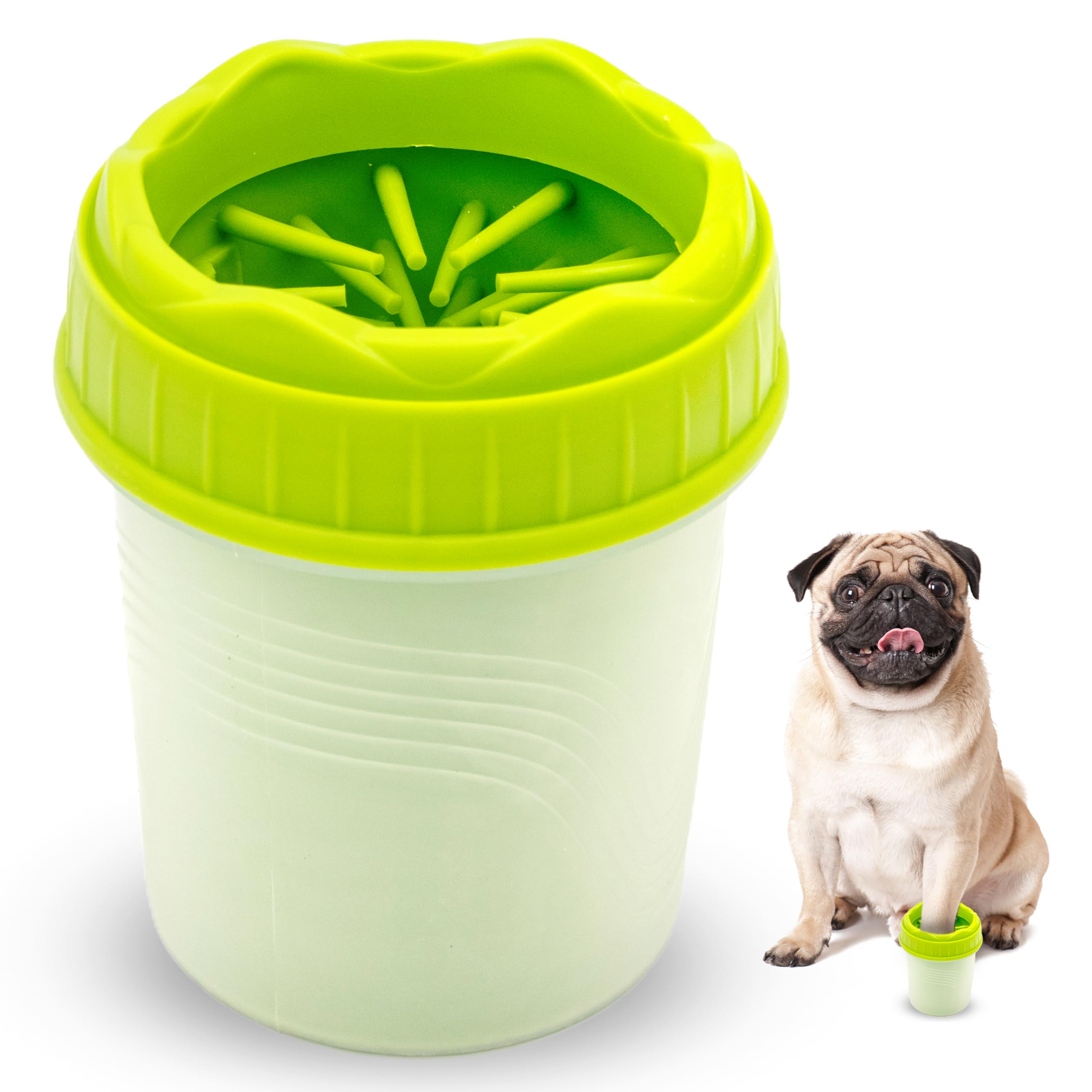 Pulisci Zampe Automatico Per Cani – Setole In Silicone, Ricaricabile, Con Doppia Modalità Di Rotazione, Ideale Per Cani Di Taglia Grande – Bianco E Nero