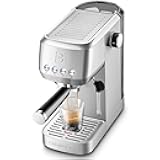 CASABREWS 3700 Essential Espresso Machine 20 Bar, Stainless Steel Cappuccino & Latte Machine with Steam Frother for Home, 43.9oz Water Tank, Silver