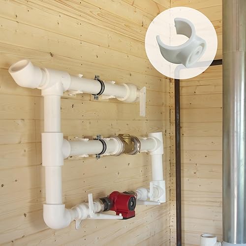 Miniatura 5 de 100 paquetes de clips PEX de 12 y 34 pulgadas, abrazadera de tubo de 0.63 pulgadas, abrazaderas de tubo PEX, abrazaderas de tubo de PVC, ganchos en