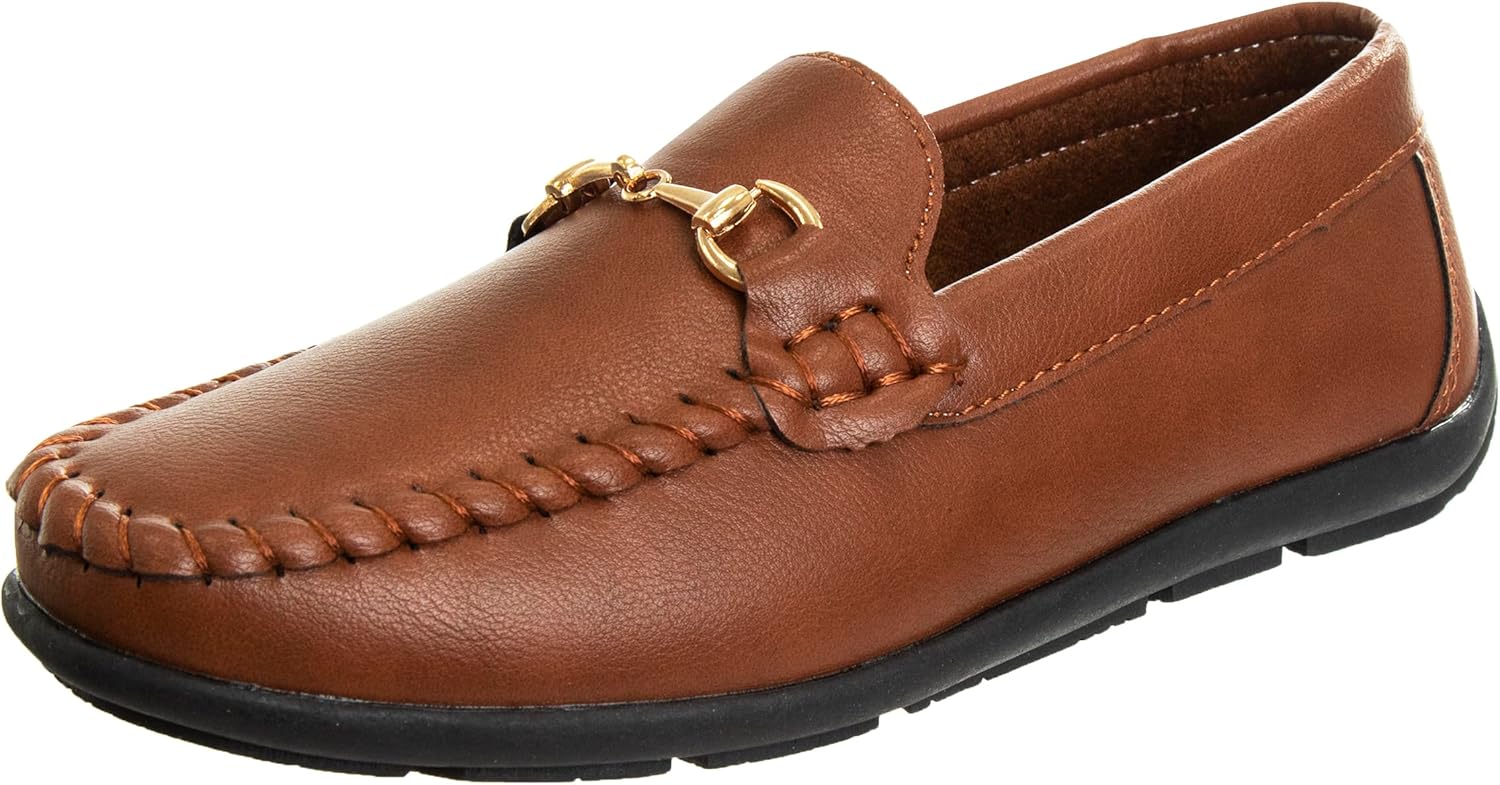 Josmo Boys Moccasin Driving Loafers Casual Dress Penny Slip On