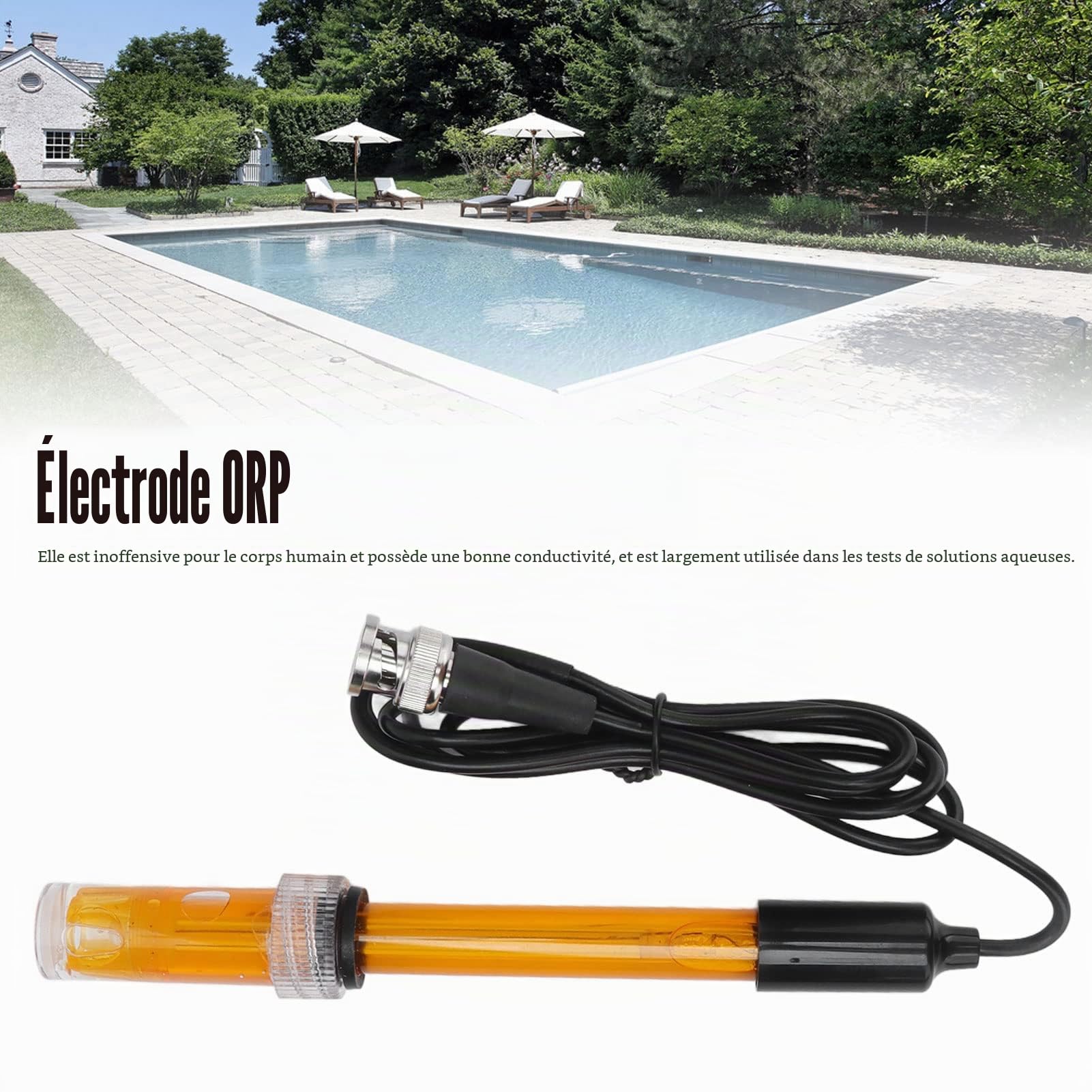 Sonde de remplacement Redox, électrode pour hydroponie, test de potentiel d’oxydo-réduction, électrode avec connecteur BNC-Q9