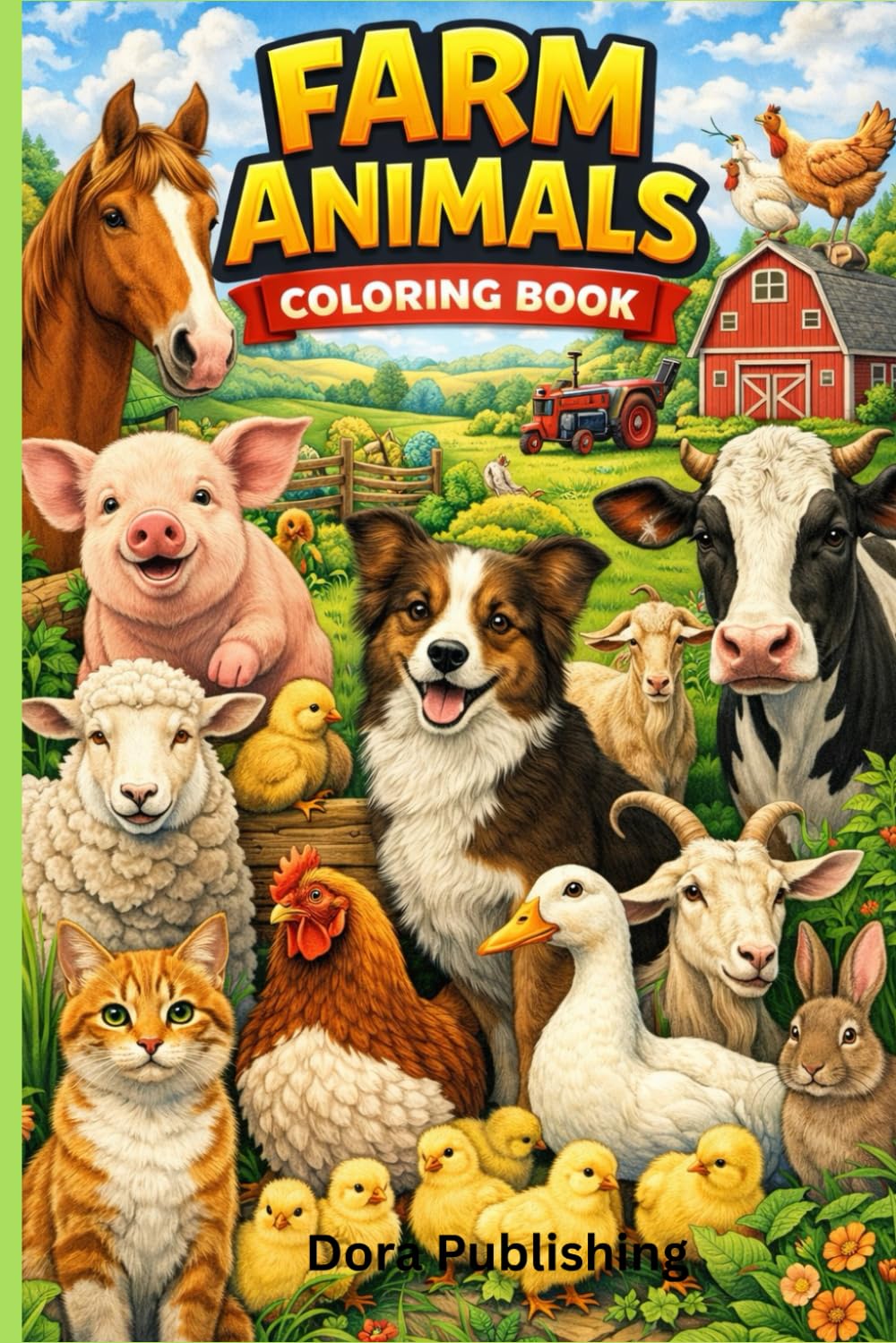 Farm animals Coloring book (Animal Coloring Books for Kids (Ages 4–8))