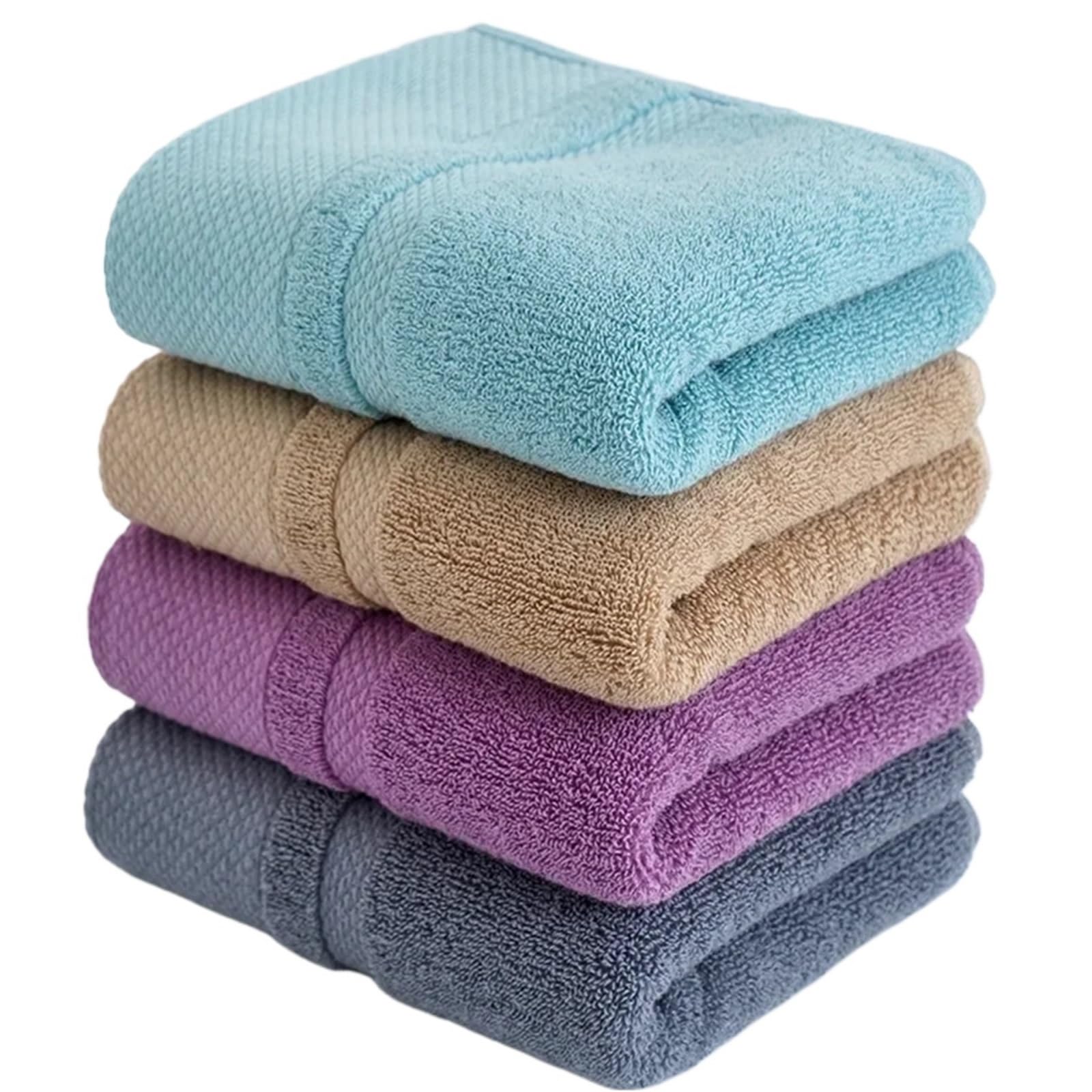 FGUJSUR Hand Towels 4pcs/Set Cotton Hand Towel Set Lightweight And Highly Absorbent Quick Drying Thicken Soft Face 35x75CM(Color3)