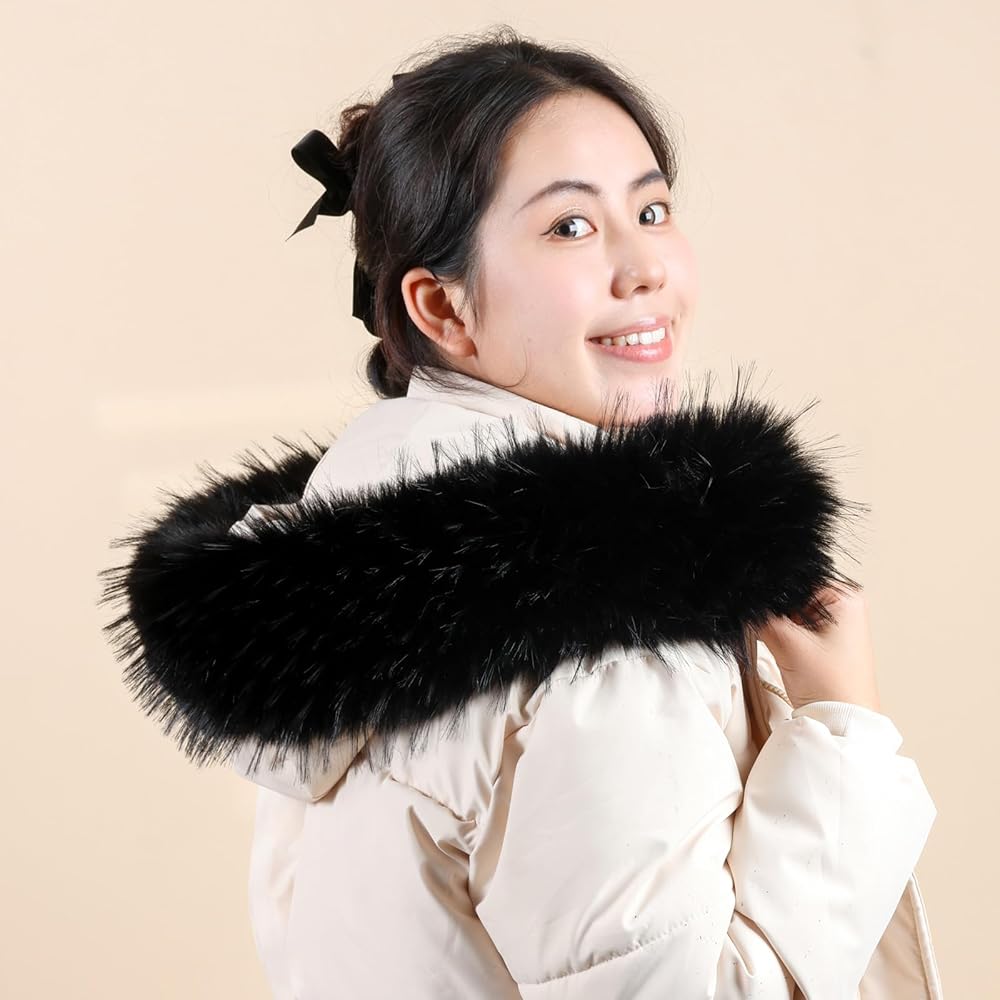 Amazon.com: xiatty Faux Fur Collar Women Trim for Hood Replacement