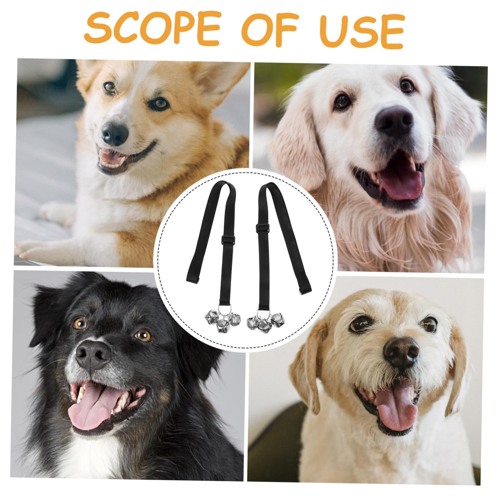 Totority Professional Dog Training Bell Set Dog Doorbell with Safe Cord for Potty