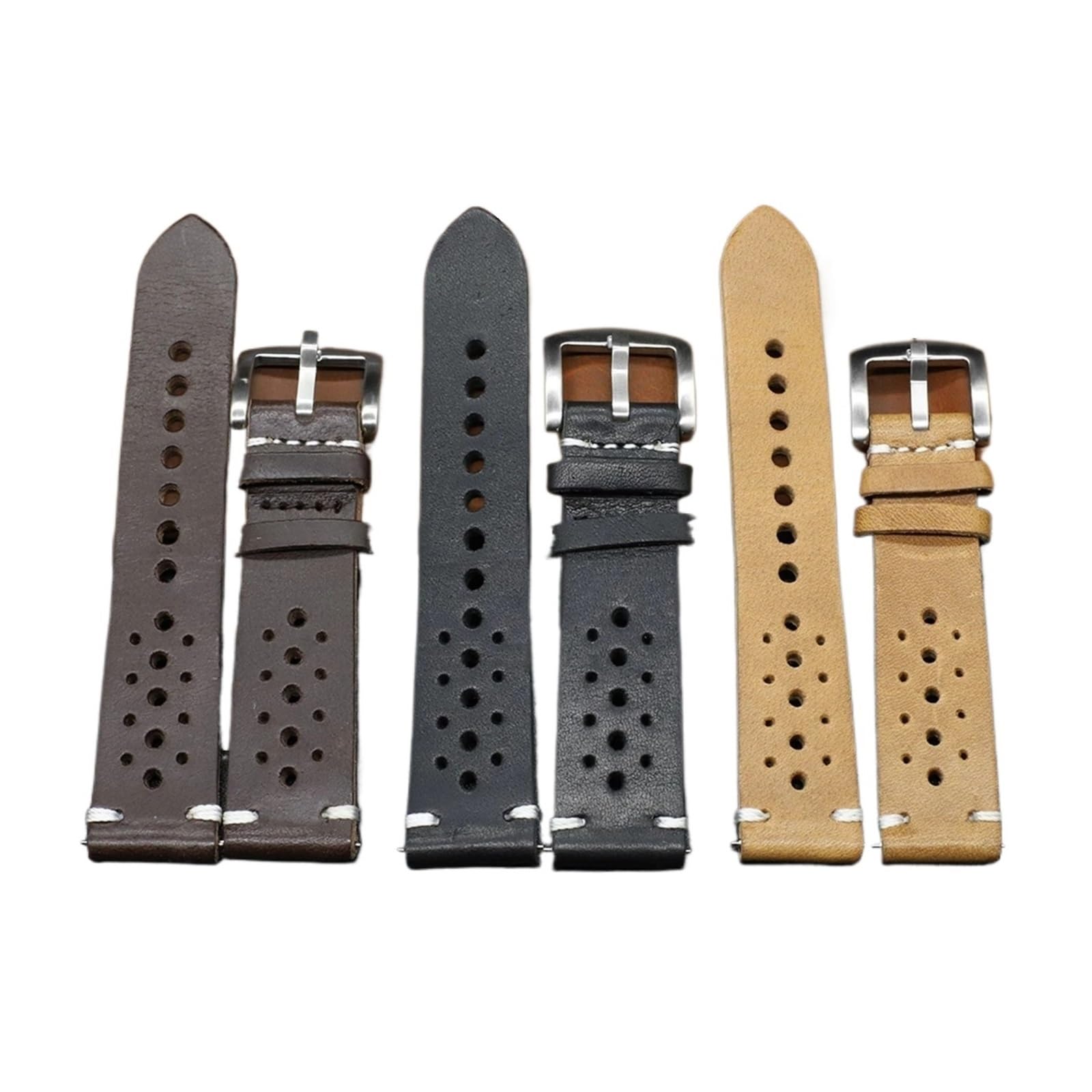 Cinturino di ricambio in pelle di mucca, 18 mm, 20 mm, 22 mm, accessorio per cinturino di ricambio da uomo (giallo, 18 mm)