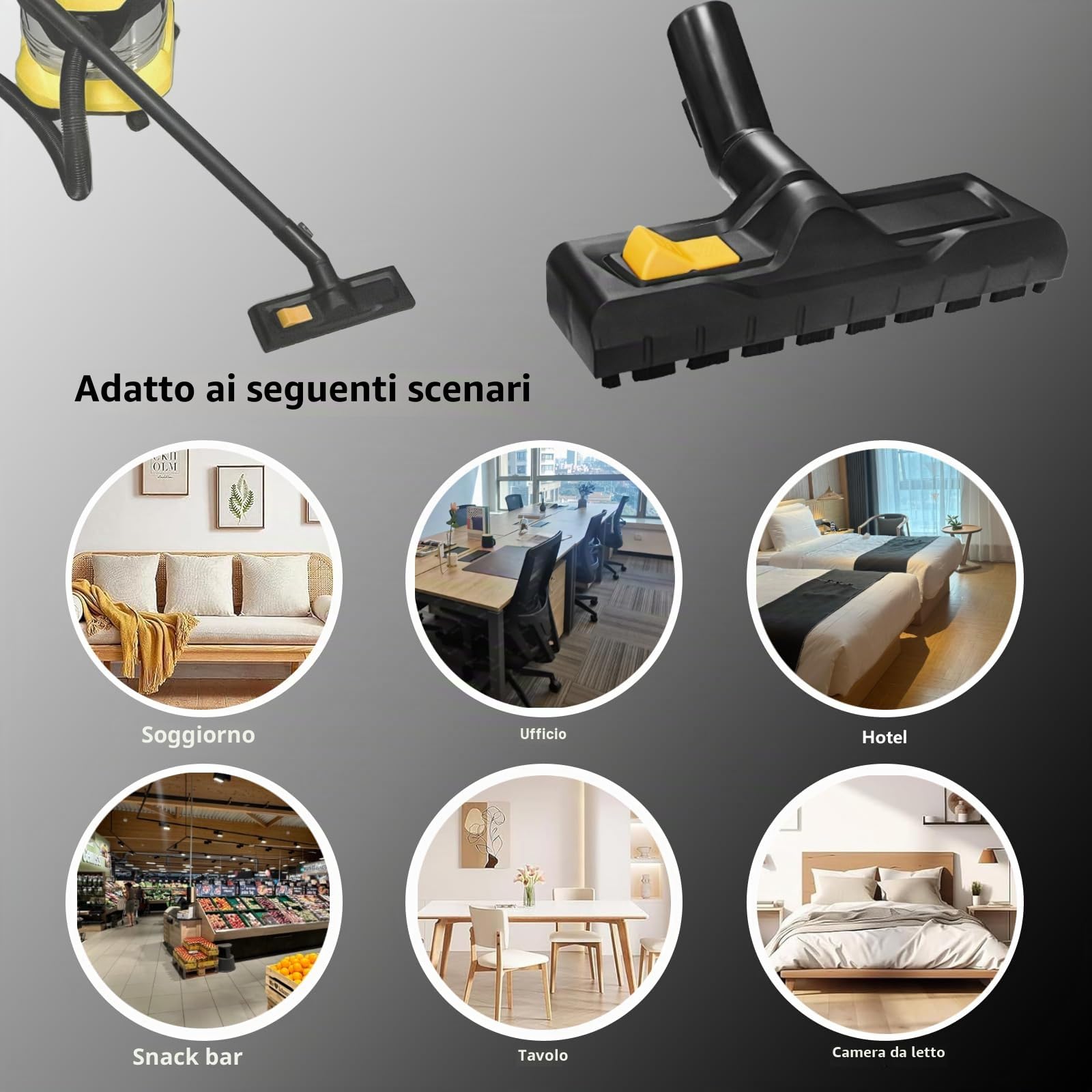 3 pezzi per accessori karcher WD3 WD5 WD4 WD6 ugello per pavimenti, ricambio per aspirapolvere karcher WD3 WD5 WD4 WD6 accessori, inclusi ugello e sacchetto per la polvere