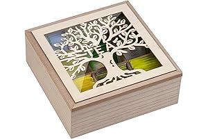 Handrong Tea Storage for Tea Bags Holder Wood