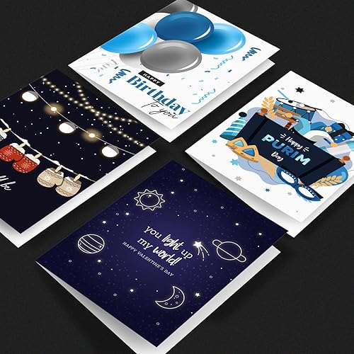 Miniatura 3 de Juego de 100 tarjetas de felicitación blancas en blanco, cartulina A2 (4.25 x 5.5 pulgadas) y sobres, tarjetas personalizadas y personalizadas para