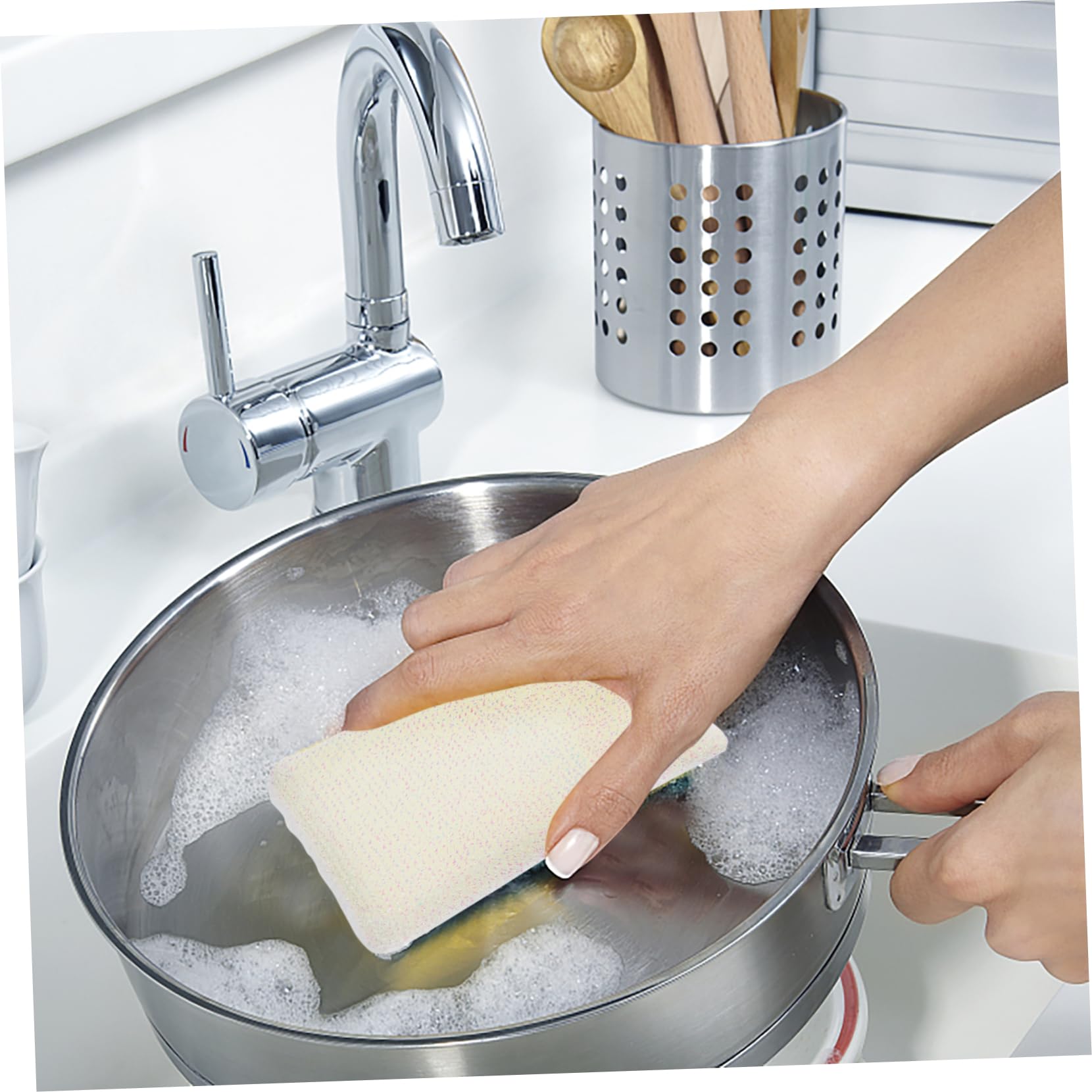 ULTECHNOVO 3 Set Spugna Forte Spugne Spugna Paglietta Scopo Detersivo Piatti Detergente Piatti Padella Salviette Spesse Per Lavare I Piatti Strumento Per Lavare I Piatti Poliestere 10 Pezzi*3
