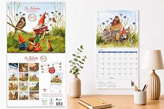 Calendar 2027 - Wall Calendar Nothing Poortvliet Gnomes - Monthly Calendar - 16 Months - 30 x 30 cm