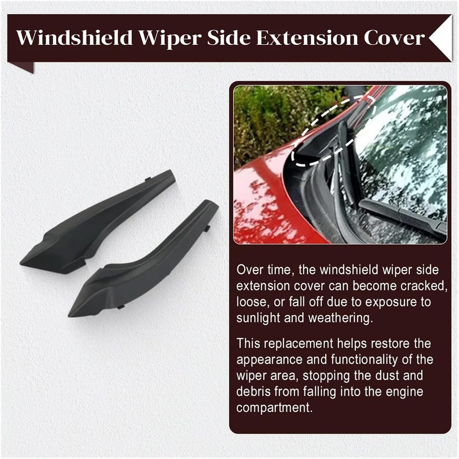 Wiper Side Cowl Cover Trim Panel for Mazda 6 GJ 2013 2014 2015 2016 2017 2018 2019 Left/Right Front Windshield Wiper Side Cowl Trim GV9B51PC1