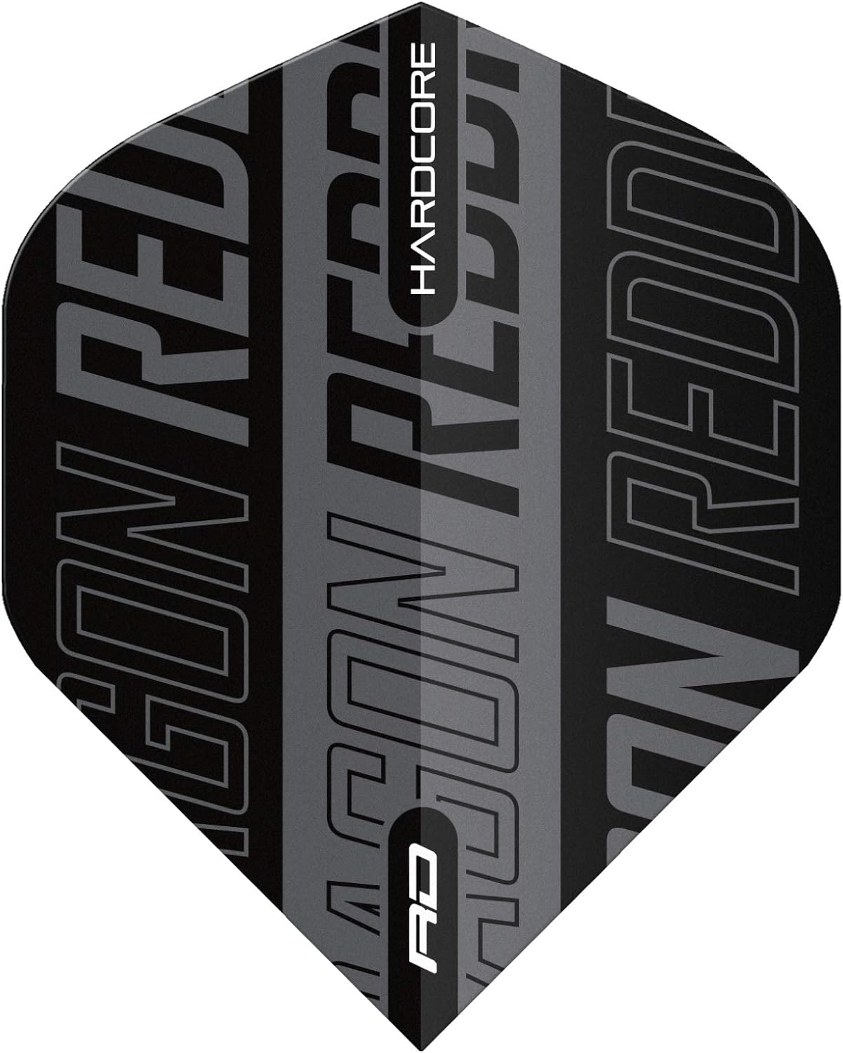 RED DRAGON Hardcore XT Black and Grey Dart Flights - 4 sets Per Pack (12 Dart Flights in total) - Image 3