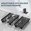 PC Stand for PC Tower Universal Adjustable Computer Desktop CPU Stand with Wheels - (-N-Black)