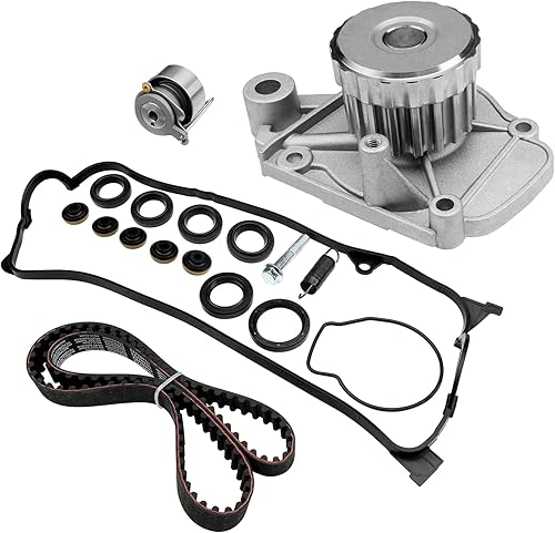 Kit de correa de distribución del motor con bomba de agua Compatible con motor Honda Civic HX EX LX GX DX 1.7L L4 SOHC 16V 2001-2005 Reemplazo #