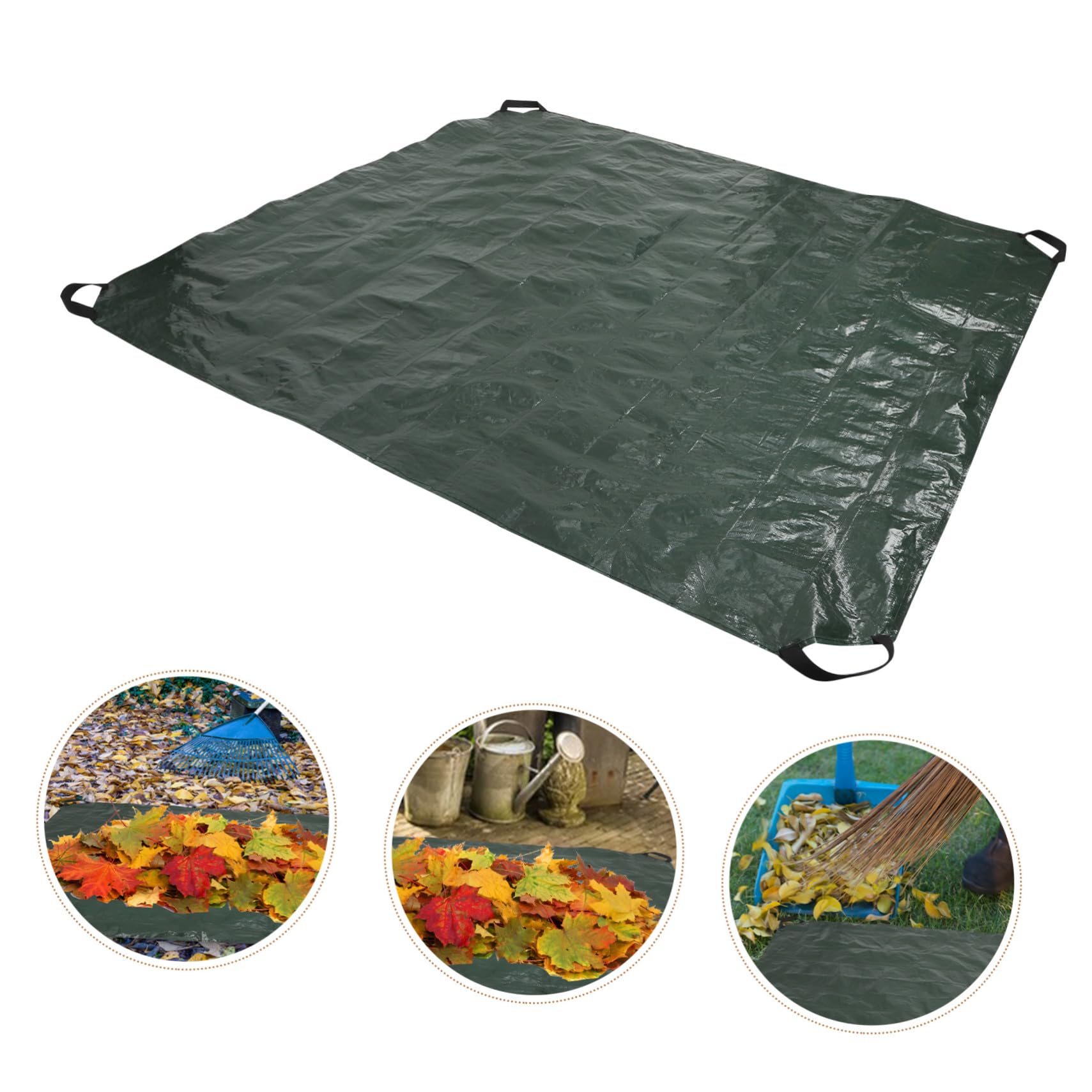 Paquet de Ramassage des Feuilles Pliable Vert Pe Robuste pour Jardin