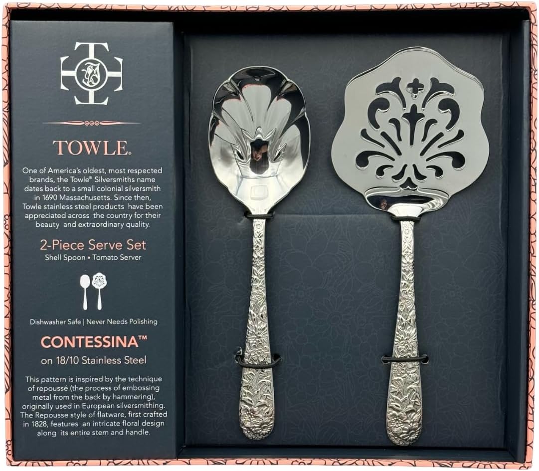 Towle Contessina 18/10 Stainless Steel 2pc. Serving Set