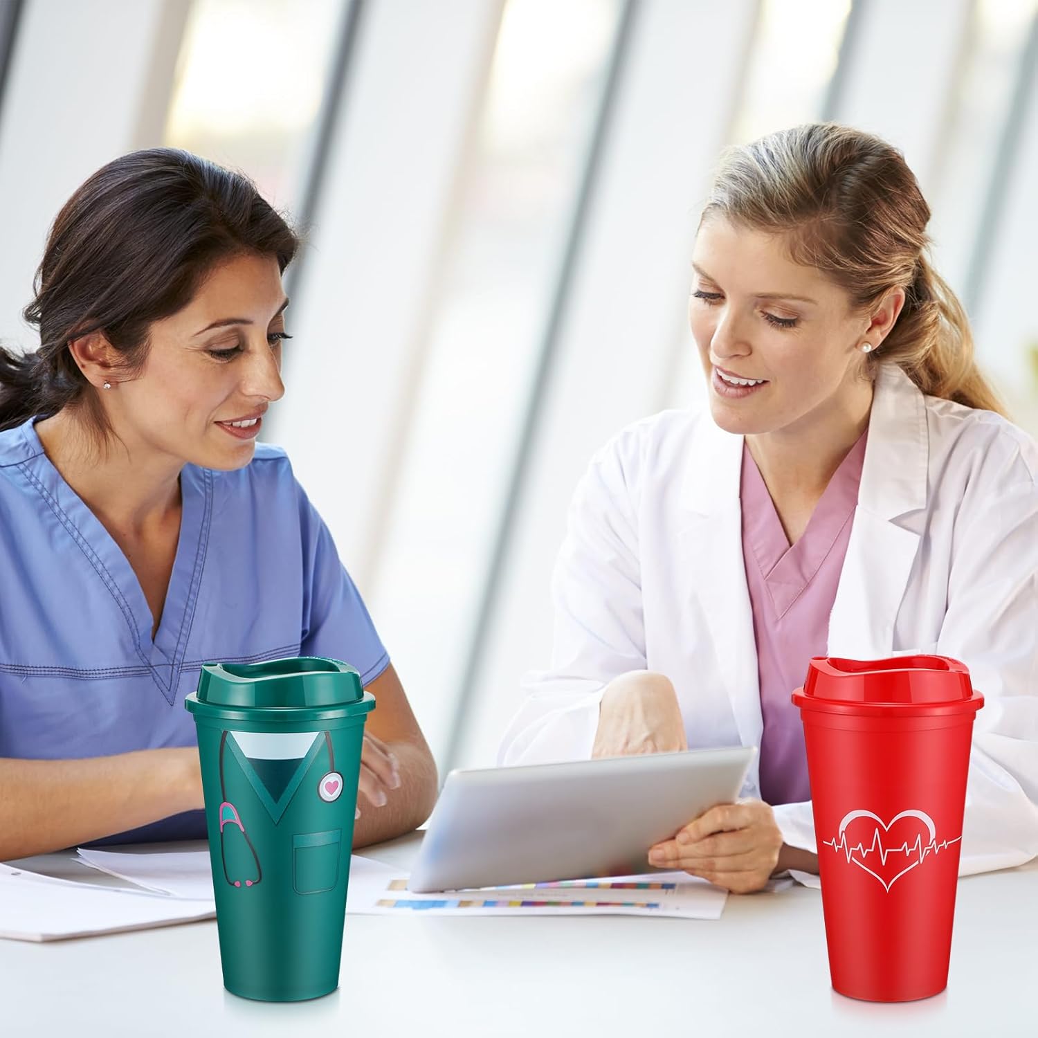 Janmercy Nurse Appreciation Gifts 16 oz Appreciation Nursing Coffee Cup Cute Socks and Nurses Card Gifts Sets for Rn Cna Nurses Week Graduation Office