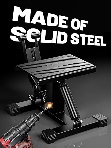 Miniatura 6 de JFG RACING Soporte de motocicleta para motocross, capacidad de 1000 libras, elevador de altura ajustable, ideal para reparación y mantenimiento de