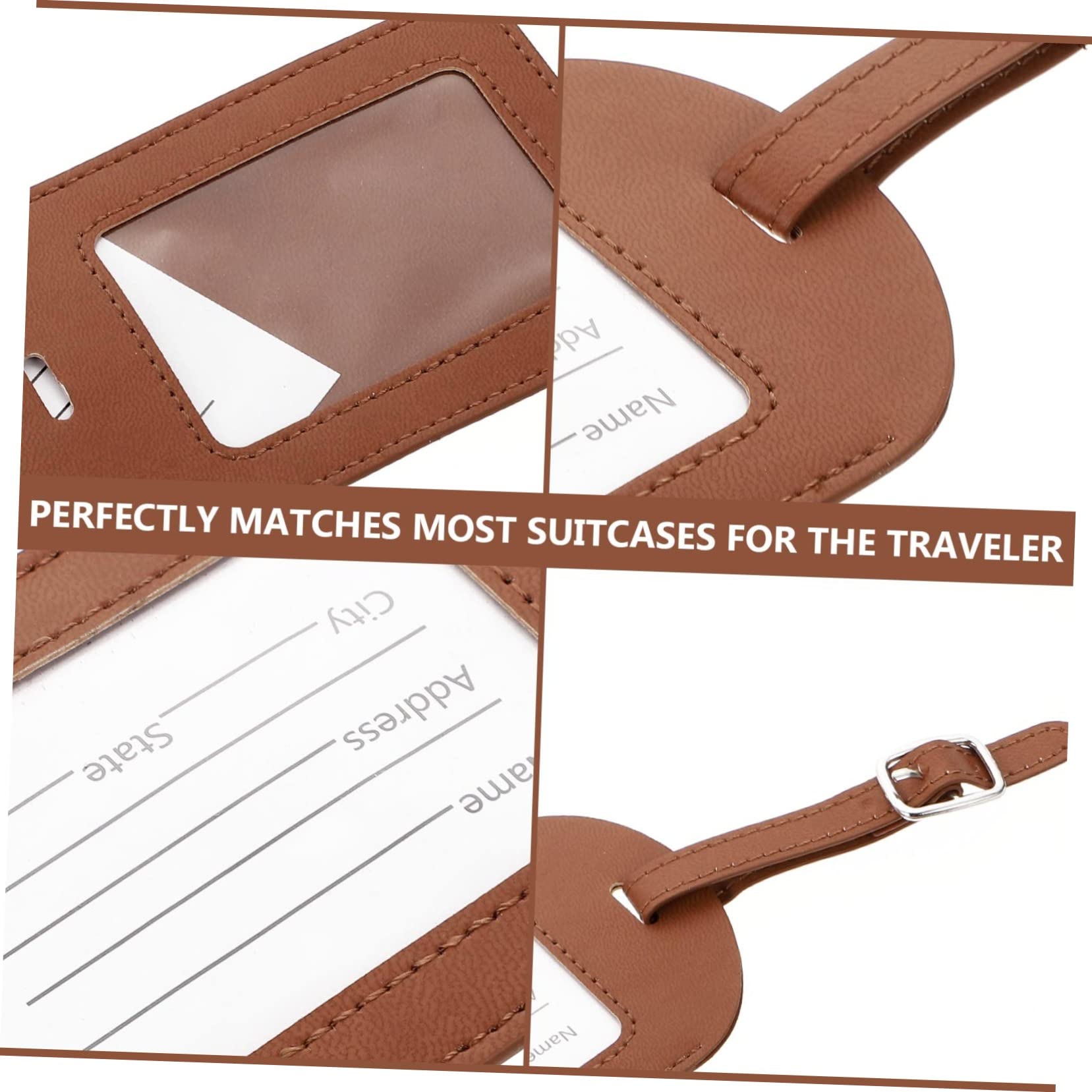 21 Piezas Etiqueta del equipaje kit para hacer bolsas lindas etiquetas de equipaje para maletas maletin escolar estojos escolares etiqueta de viaje etiquetas maletas viaje PU