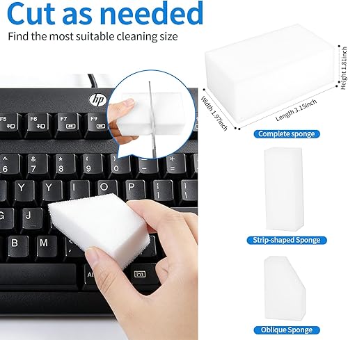 Miniatura 2 de Paquete de 50 esponjas mágicas de limpieza multifuncionales de espuma de melamina para el hogar, muebles de baño, bañera, fregadero, cocina, platos,