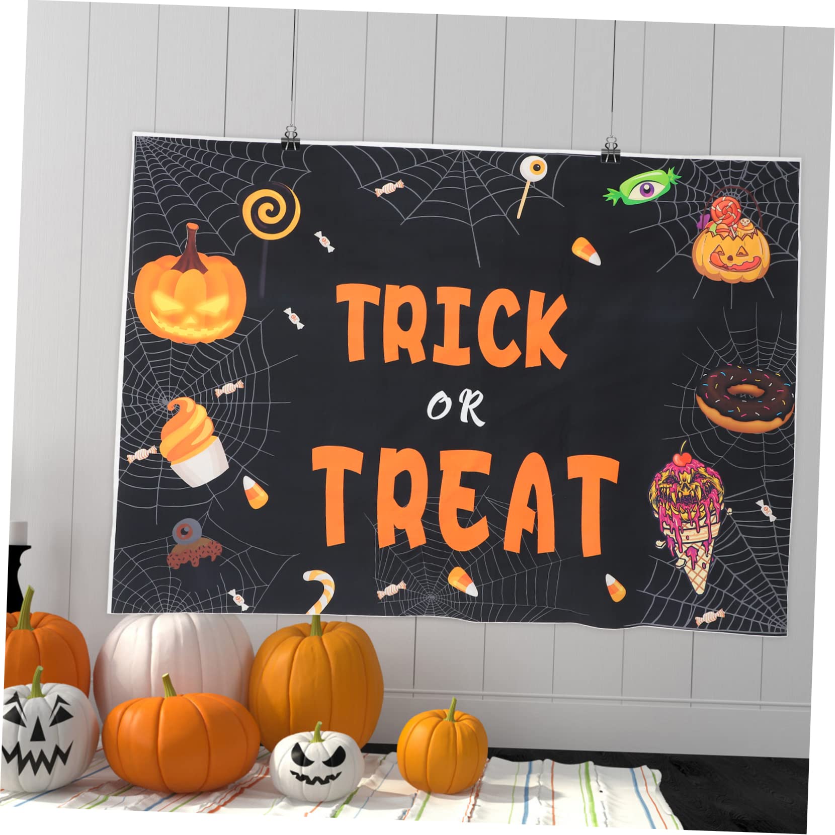 HOMSFOU 5stücke Halloween Fotohintergrund Dekoration Für Partys Strapazierfähiges Material Für Fotoshootings Bringt Spaß Und Freude Zur Halloween-Feier Einfach Zu Transportieren Und