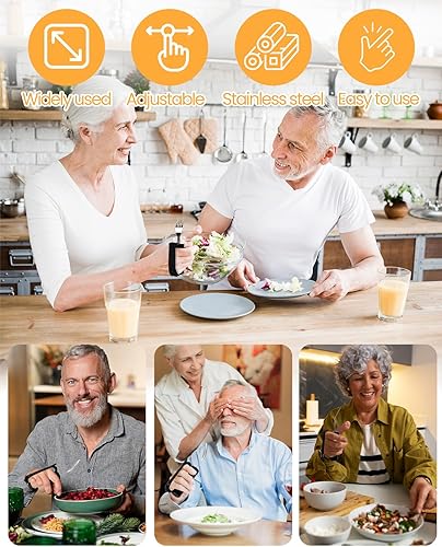 Miniatura 6 de HoEase Utensilios adaptables flexibles para ancianos, personas con discapacidad, Parkinson, artritis, temblores de manos, agarre débil y