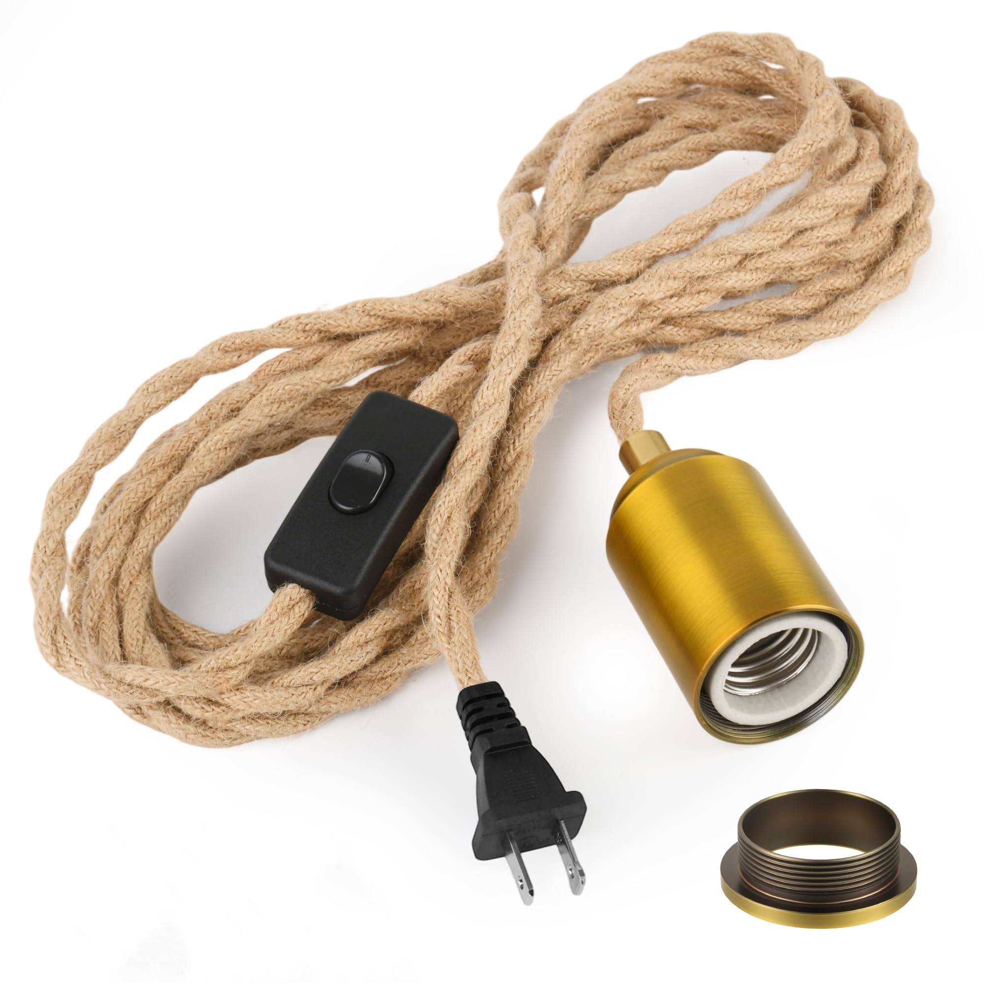 Black Swag Lamp Kit - 15FT Plug-In Pendant Light -10 Black Swag Lamp Kit - 15FT Plug-In Pendant Light -10