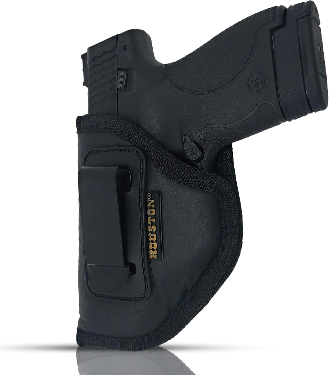 IWB Gun Holster by Houston Gun Holsters - ECO Leather Concealed Carry Soft Material - Fits Glock 26/27/33, Shield, XDS, Taurus 709, Taurus Pro C, Walther P22, Beretta Nano, SCCY Sky.Ruger LC9