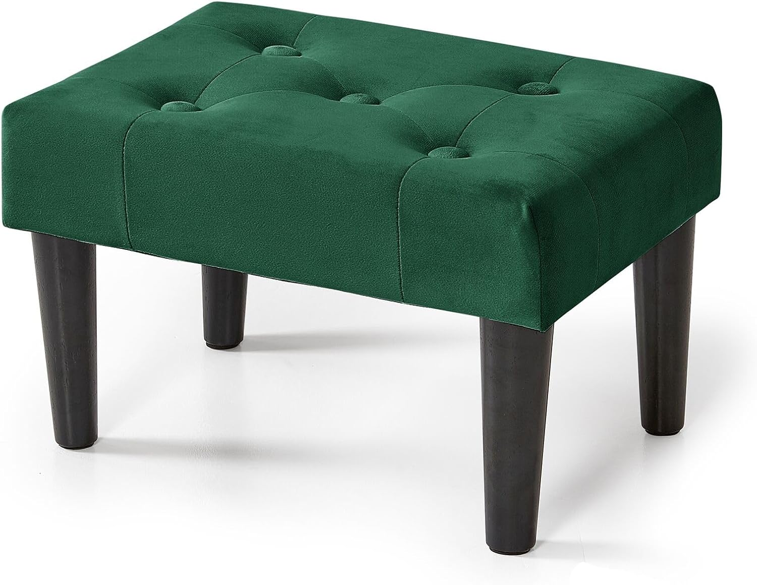 Amazon.com: BRIAN & DANY Small Footstool Ottoman, Velvet Soft Foot Stool Ottoman with Wood Legs ...